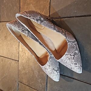 Corso Como pointed RYANNA snake skin leather pointy block heels